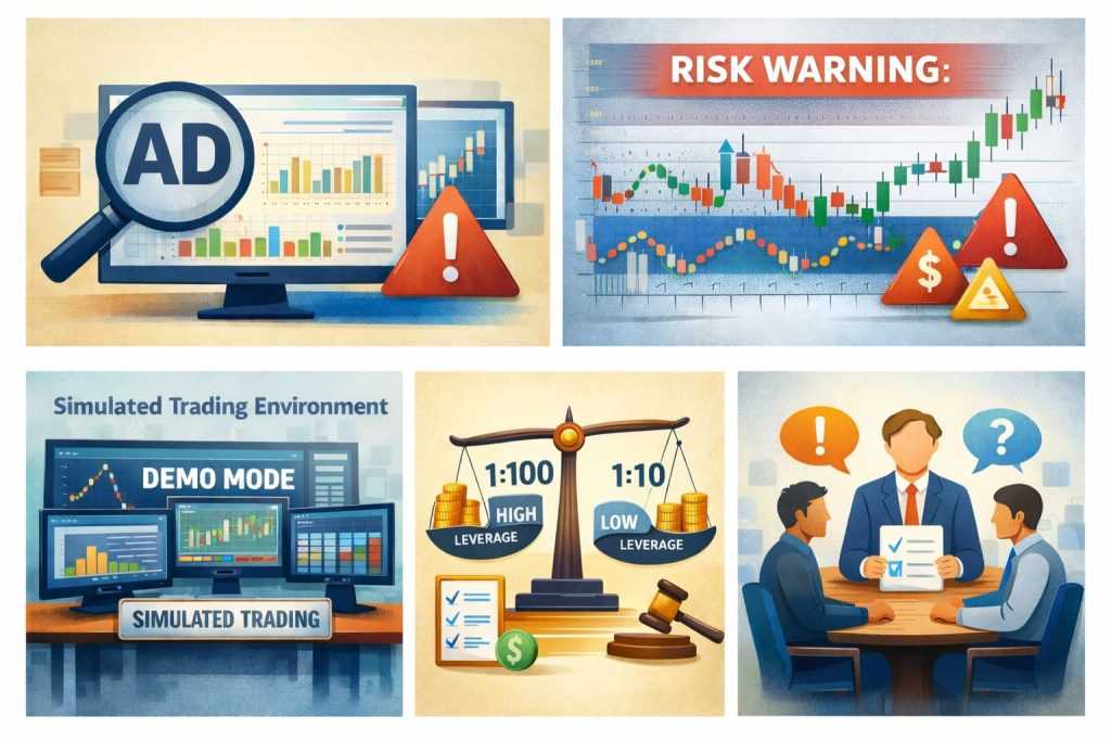 Illustration showing convergence of forex broker and proprietary trading firm regulations, including risk warnings, simulated trading, leverage limits, compliance, and dispute resolution