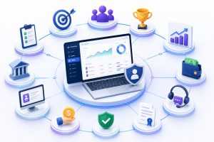 نرم‌افزار CRM Prop Firm: چرخه عمر چالش، ریسک، پرداخت‌ها و عملیات تریدر