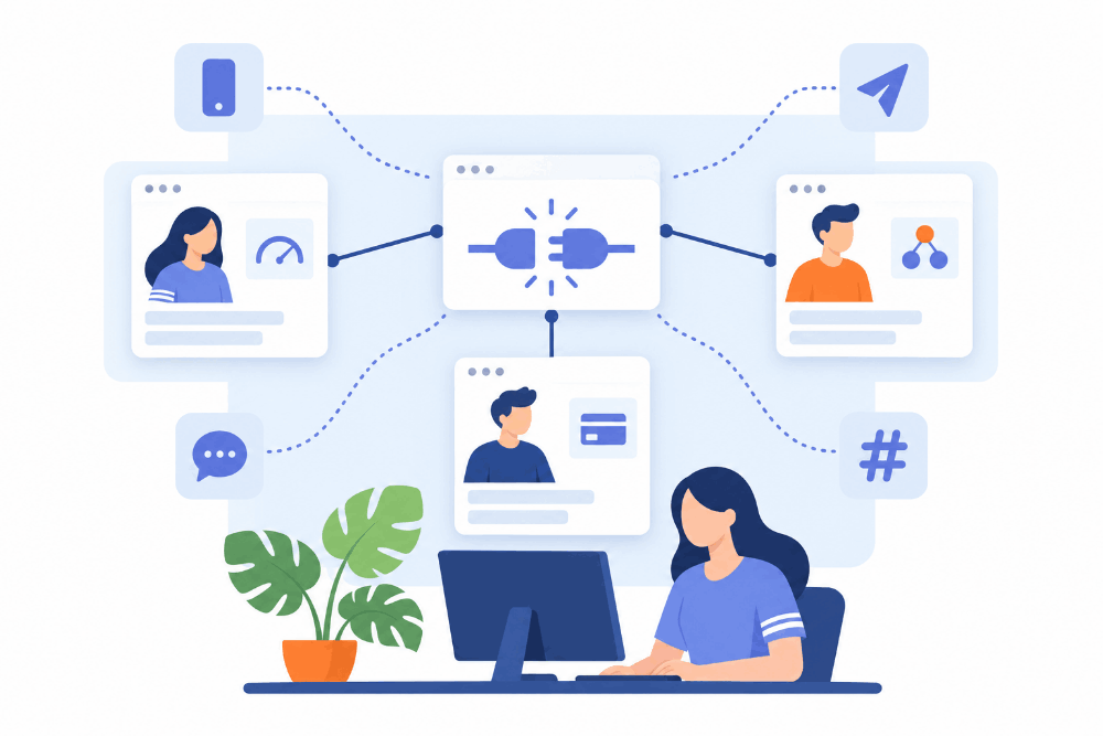 MCP and API layer exposing permitted prop firm CRM actions to AI agents for traders, affiliates and the firm
